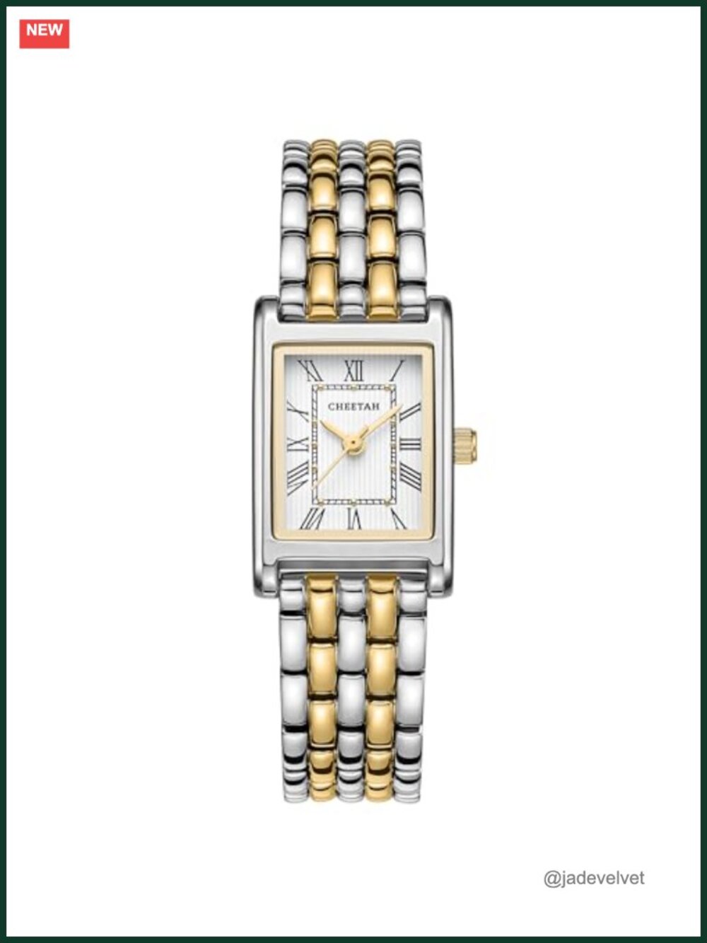 Women's Vintage Rectangular Watch Stainless Steel Roman Dial Water Resistant